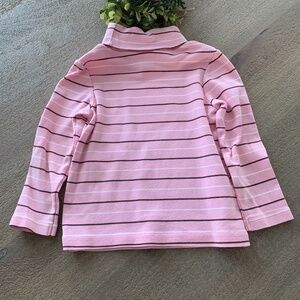 Gymboree Pink and Brown Striped Turtleneck